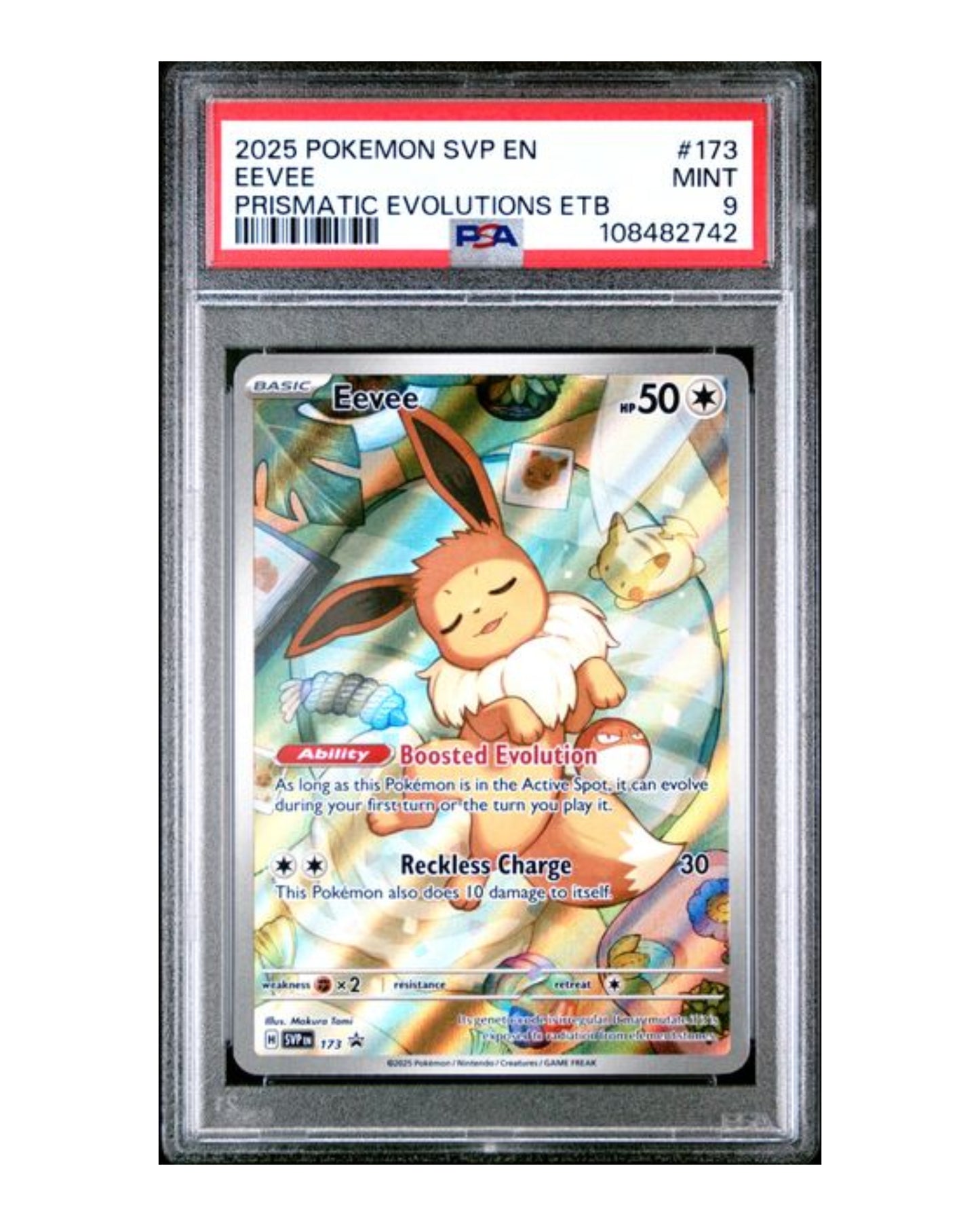 Eevee Prismatic Evolutions ETB Promo #173 PSA9