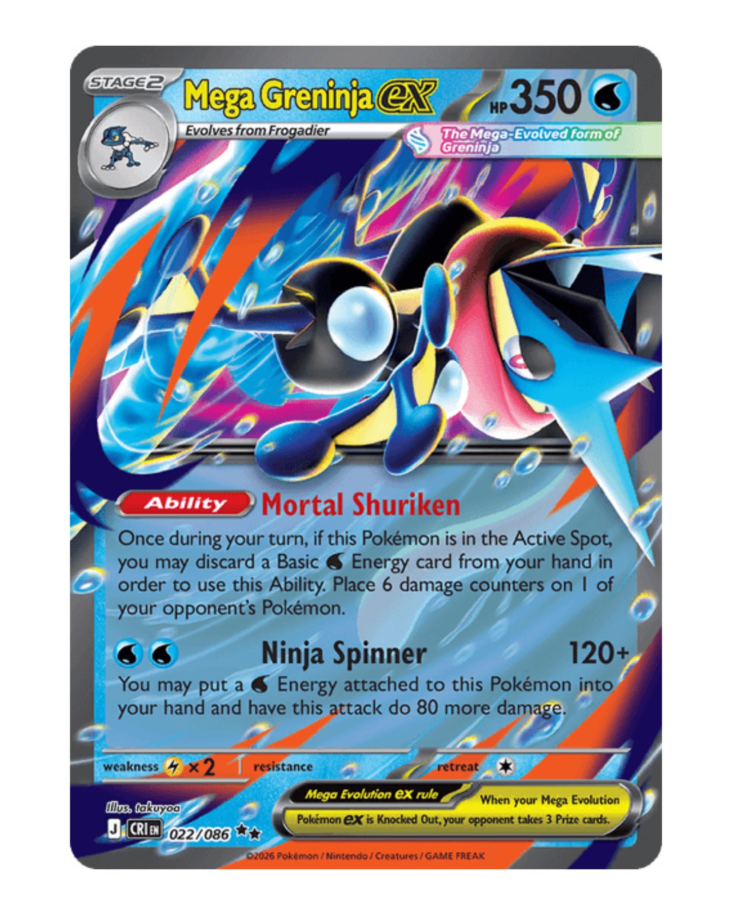 Mega Greninja Ex 022/086