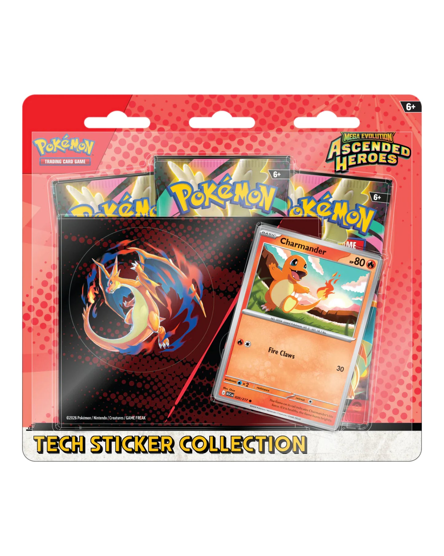 Pokémon Ascended Heroes Tech Sticker Blister - Charmander