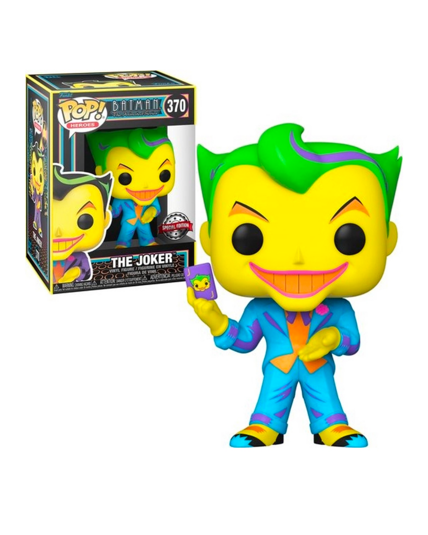 Pop Heroes: DC The Joker (Black Light) Funko Pop #370