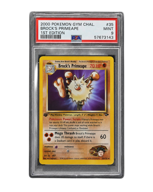 Brock's Primeape Gym Challenge First Edition 35/132 PSA9