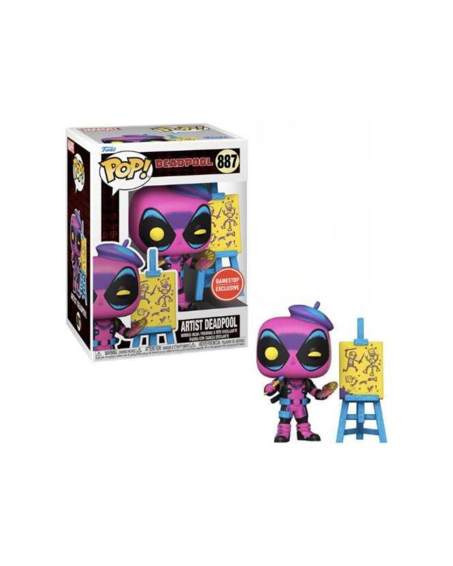 Funko Pop! Marvel: Artist Deadpool Black Light (Special Edition)