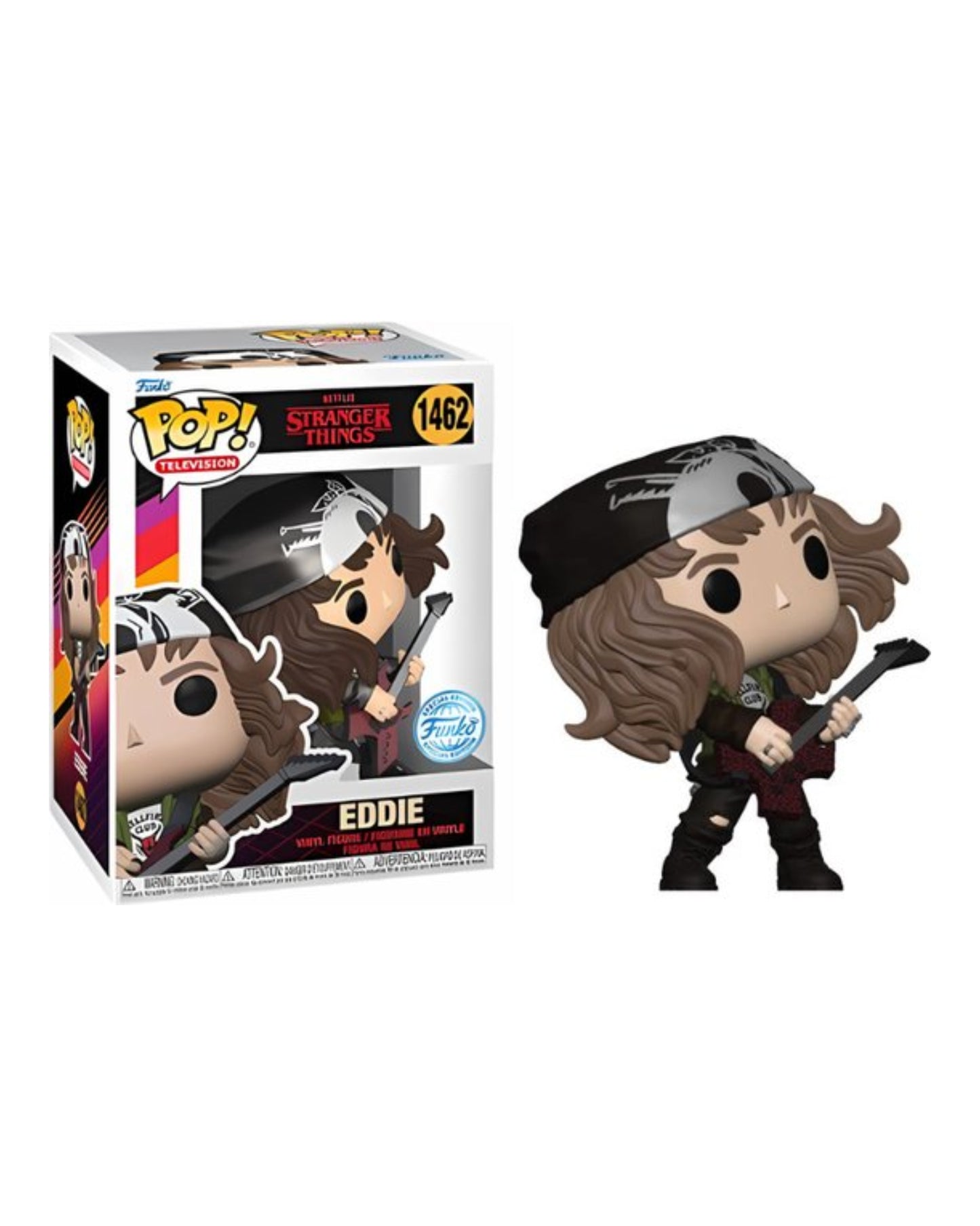 Pop Television: Stranger Things - Eddie With Guitar (Metallic) Funko Pop #1462