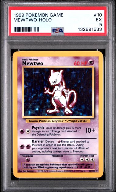 Mewtwo 10/102 Holo PSA 5