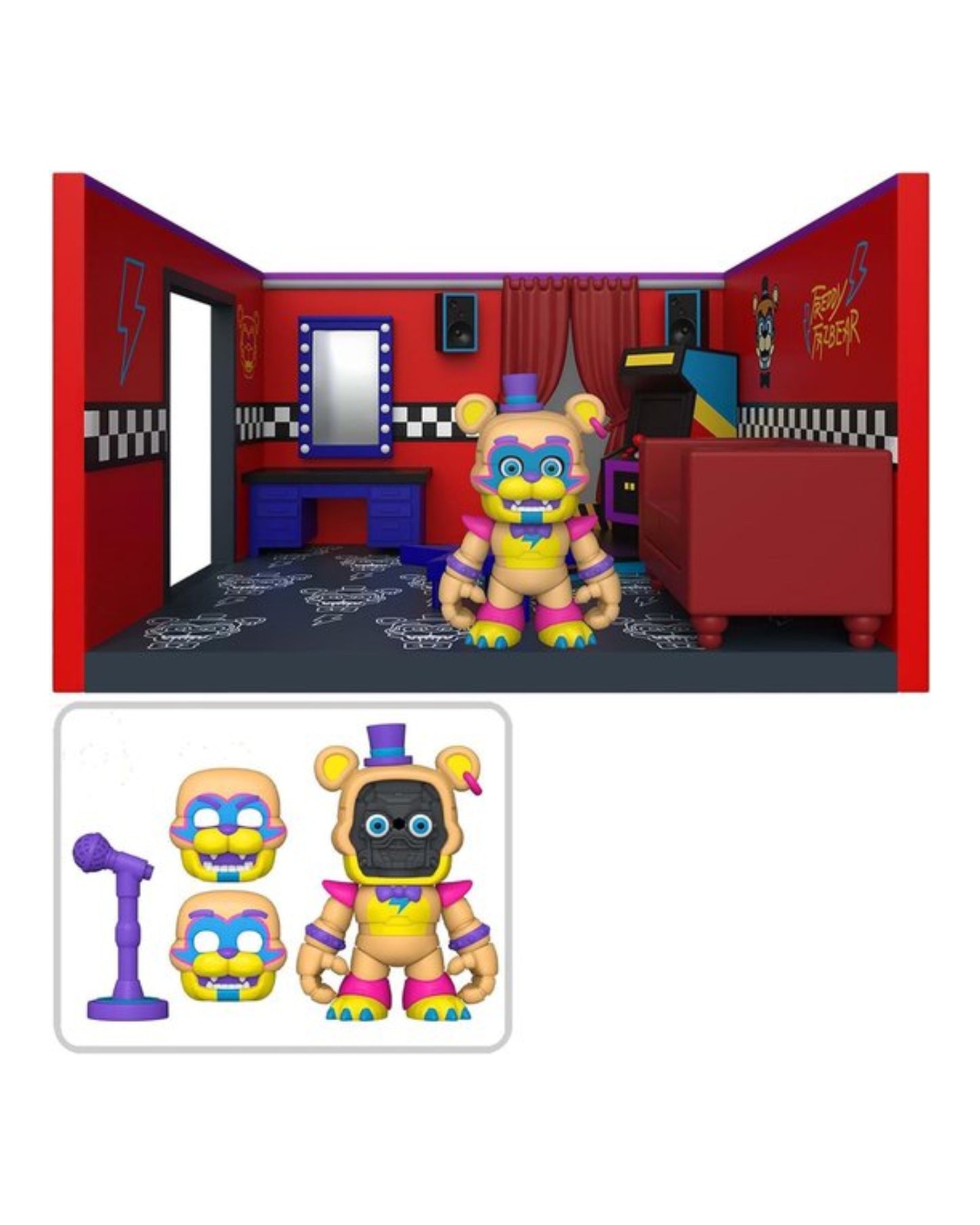 Funko SNAPS! Five Nights at Freddy's Security Breach Playset-Glamrock Freddy with Dressing Room