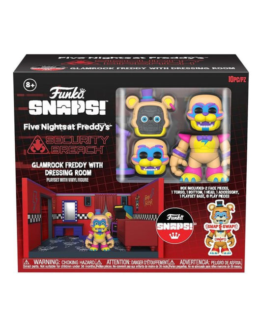 Funko SNAPS! Five Nights at Freddy's Security Breach Playset-Glamrock Freddy with Dressing Room