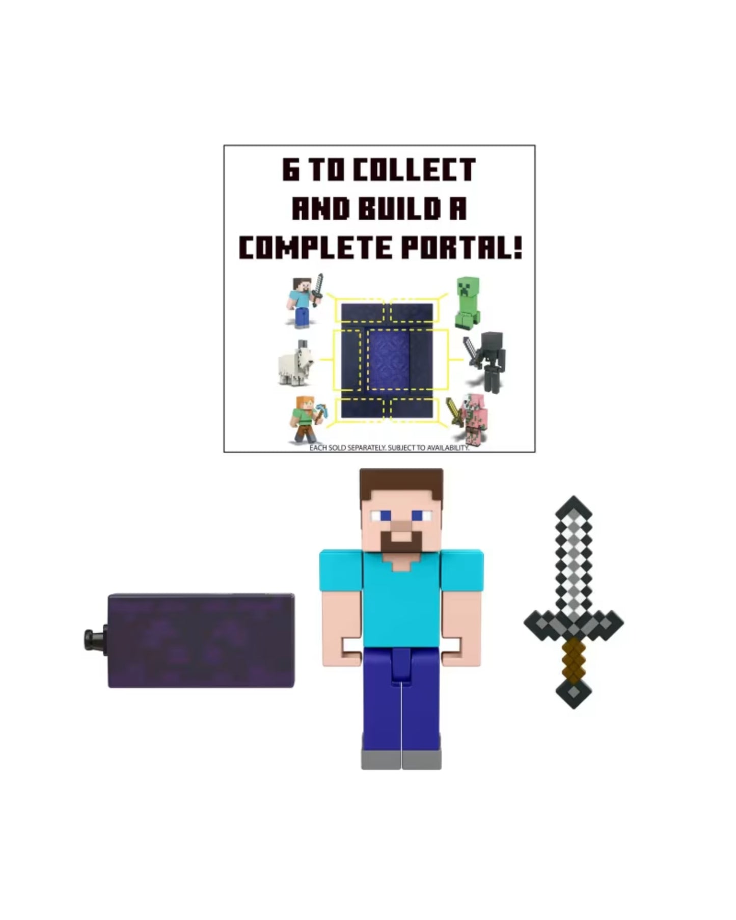 Minecraft Build a Portal - Steve Mini Figure