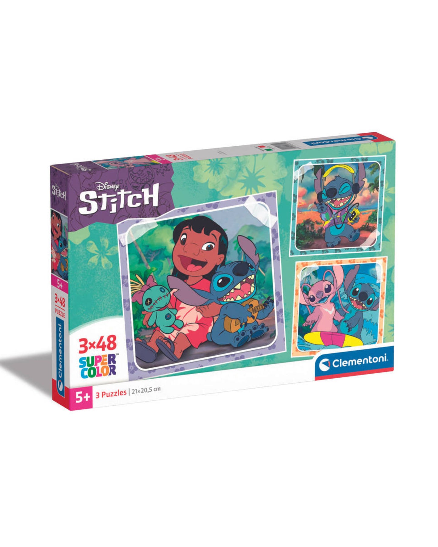 Clementoni Disney Stitch puzzelset - 3 x 48 puzzelstukjes
