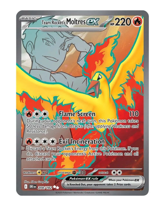 Team Rocket's Moltres EX 208/182