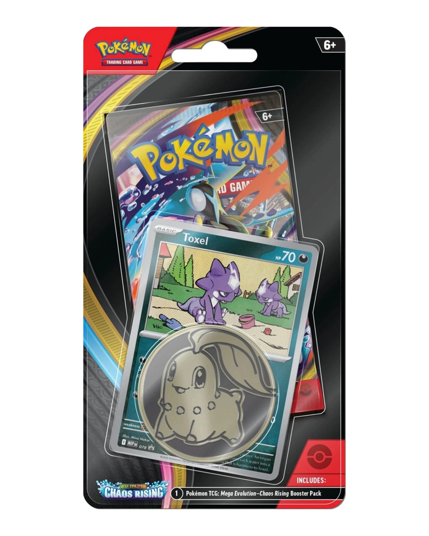 Pokémon Mega Evolution Chaos  Rising Checklane Blister - Toxel