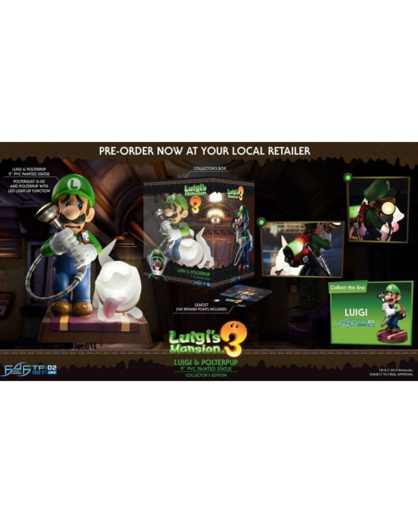 Luigi's Mansion 3: Luigi 9 inch PVC Statue Collector's Edition