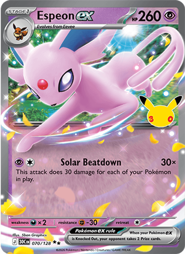 Espeon ex 070/128 - 30th Celebration - foto 1