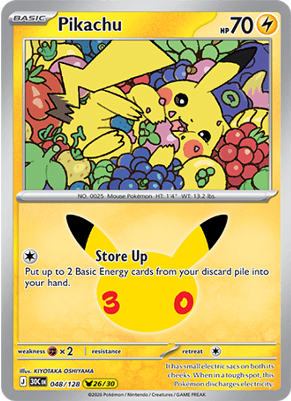 Pikachu 048/128 - 30th Celebration - foto 1