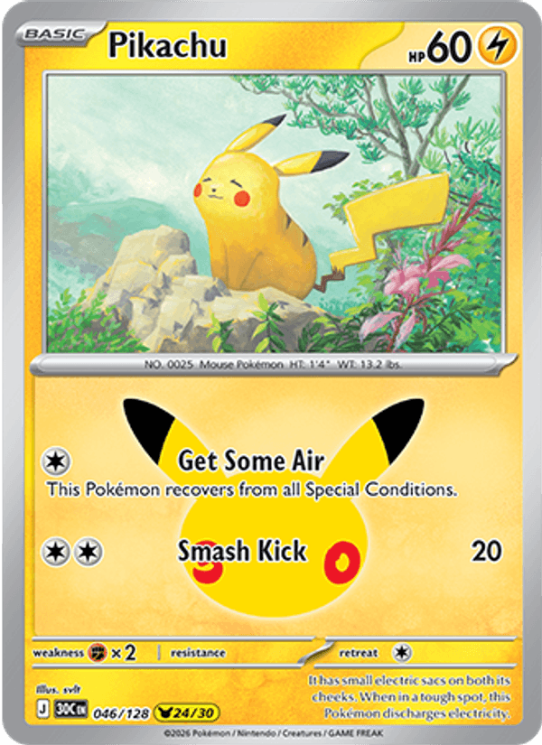 Pikachu 046/128 - 30th Celebration - foto 1