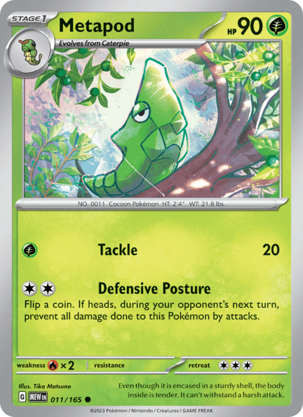 Metapod 011/165 Reverse Holo - 151 - foto 1