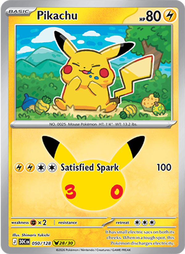 Pikachu 050/128 - 30th Celebration - foto 1