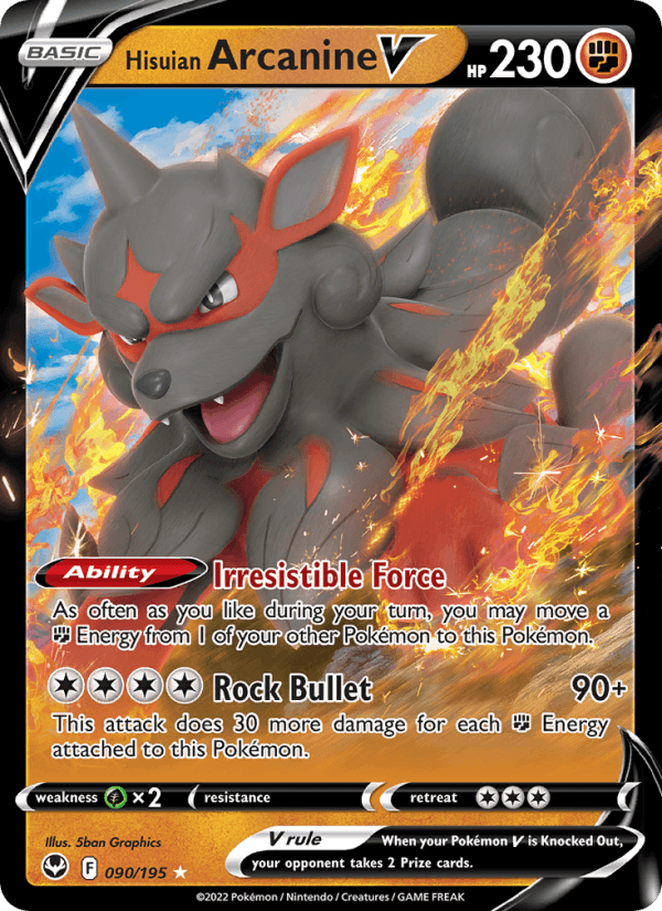 Hisuian Arcanine V 090/195 - Silver Tempest - foto 1
