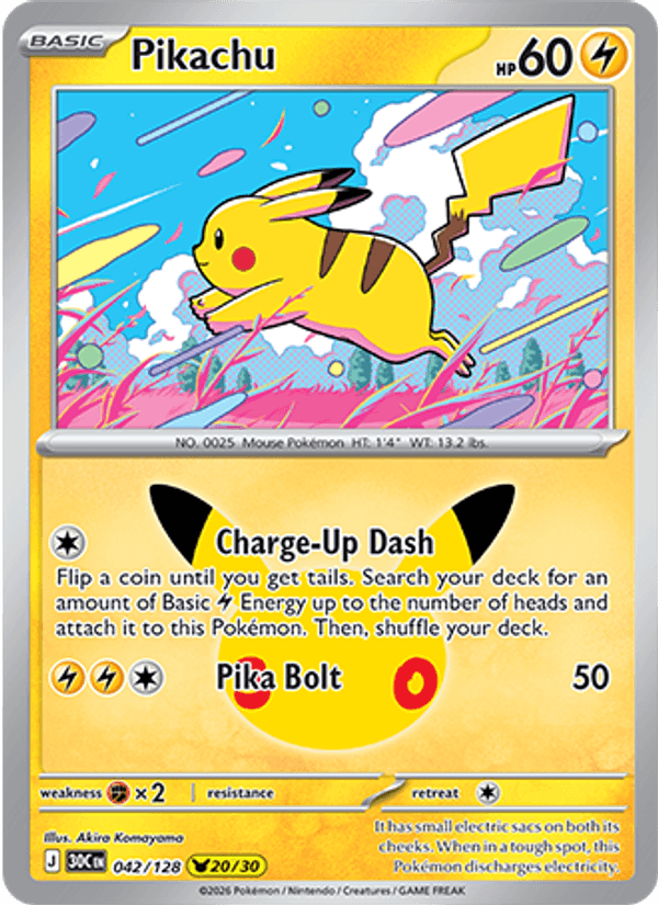 Pikachu 042/128 - 30th Celebration - foto 1
