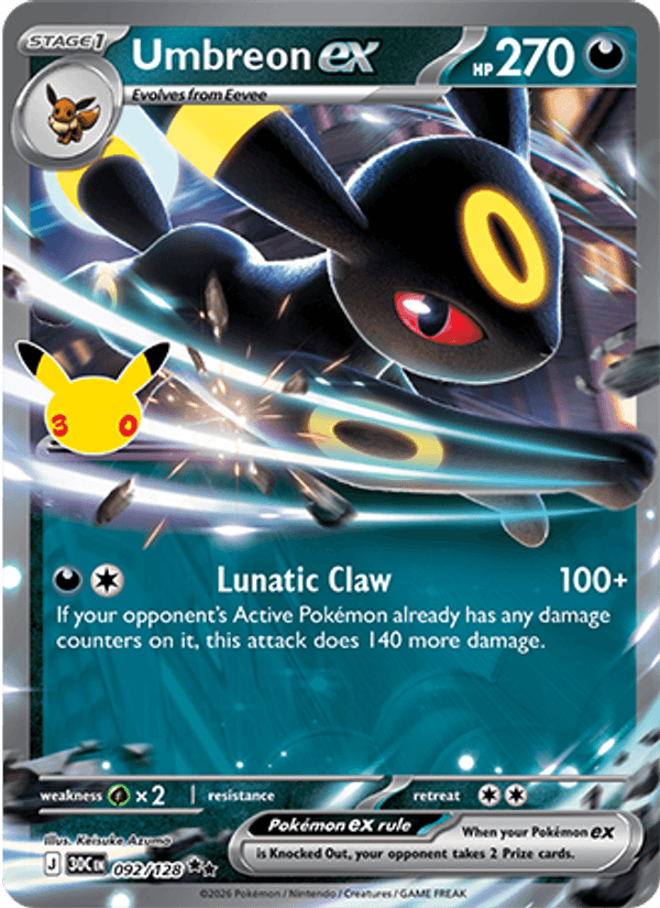 Umbreon ex 092/128 - 30th Celebration - foto 1