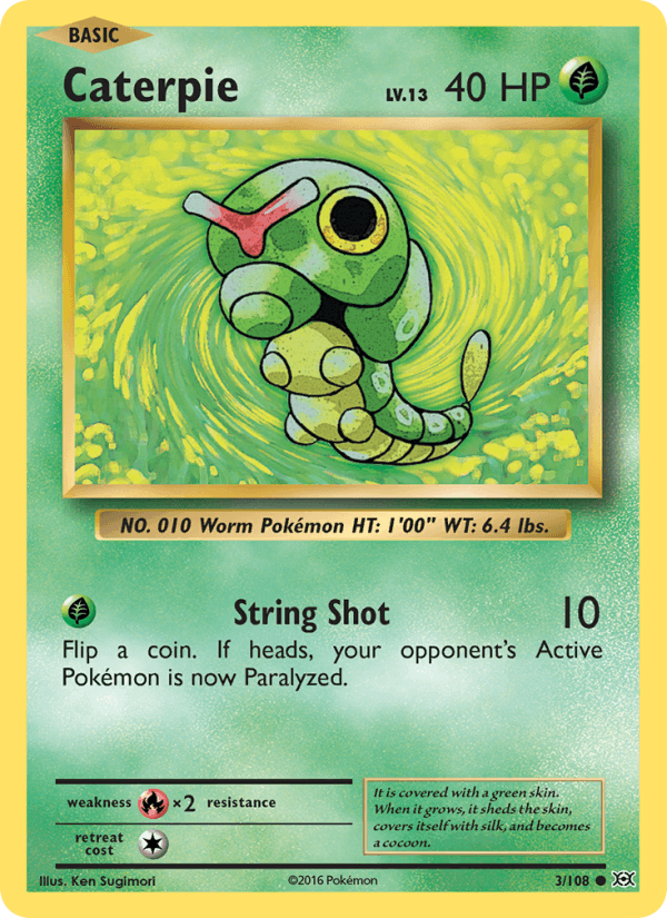 Caterpie Reverse Holo 3/108 - Evolutions - foto 1