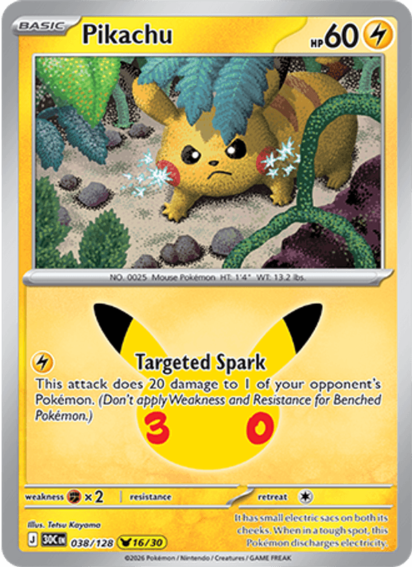 Pikachu 038/128 - 30th Celebration - foto 1