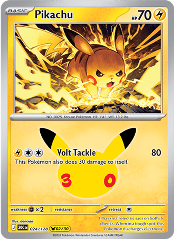 Pikachu 024/128 - 30th Celebration - foto 1