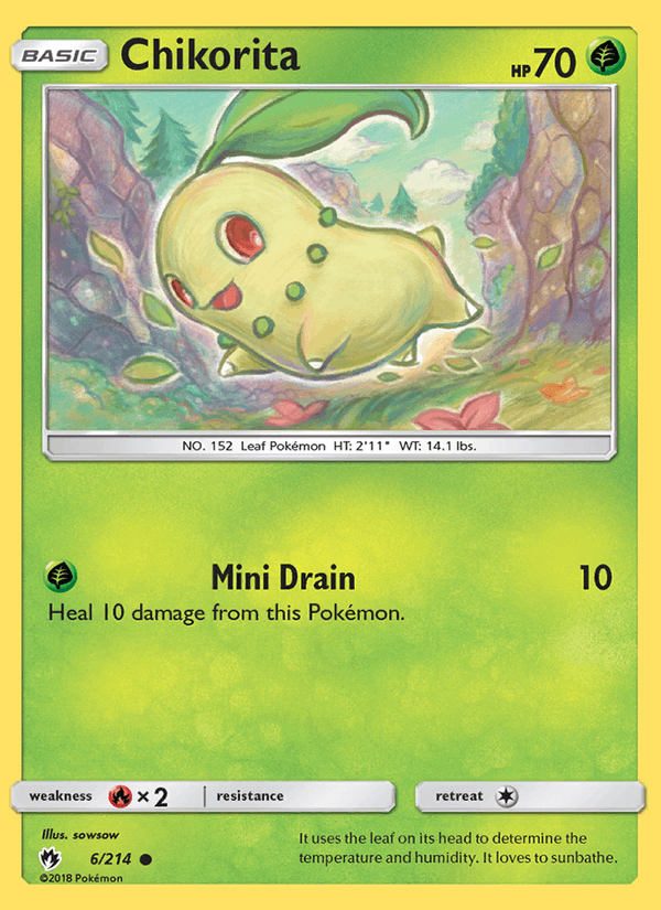 Chikorita 6/214 Reverse Holo - Lost Thunder - foto 1