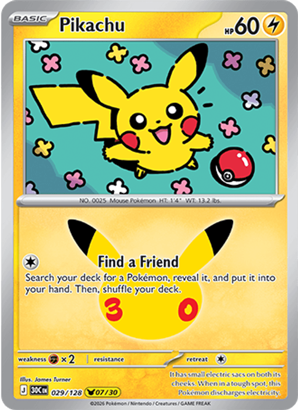 Pikachu 029/128 - 30th Celebration - foto 1