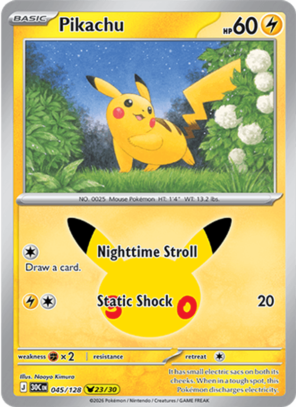 Pikachu 045/128 - 30th Celebration - foto 1